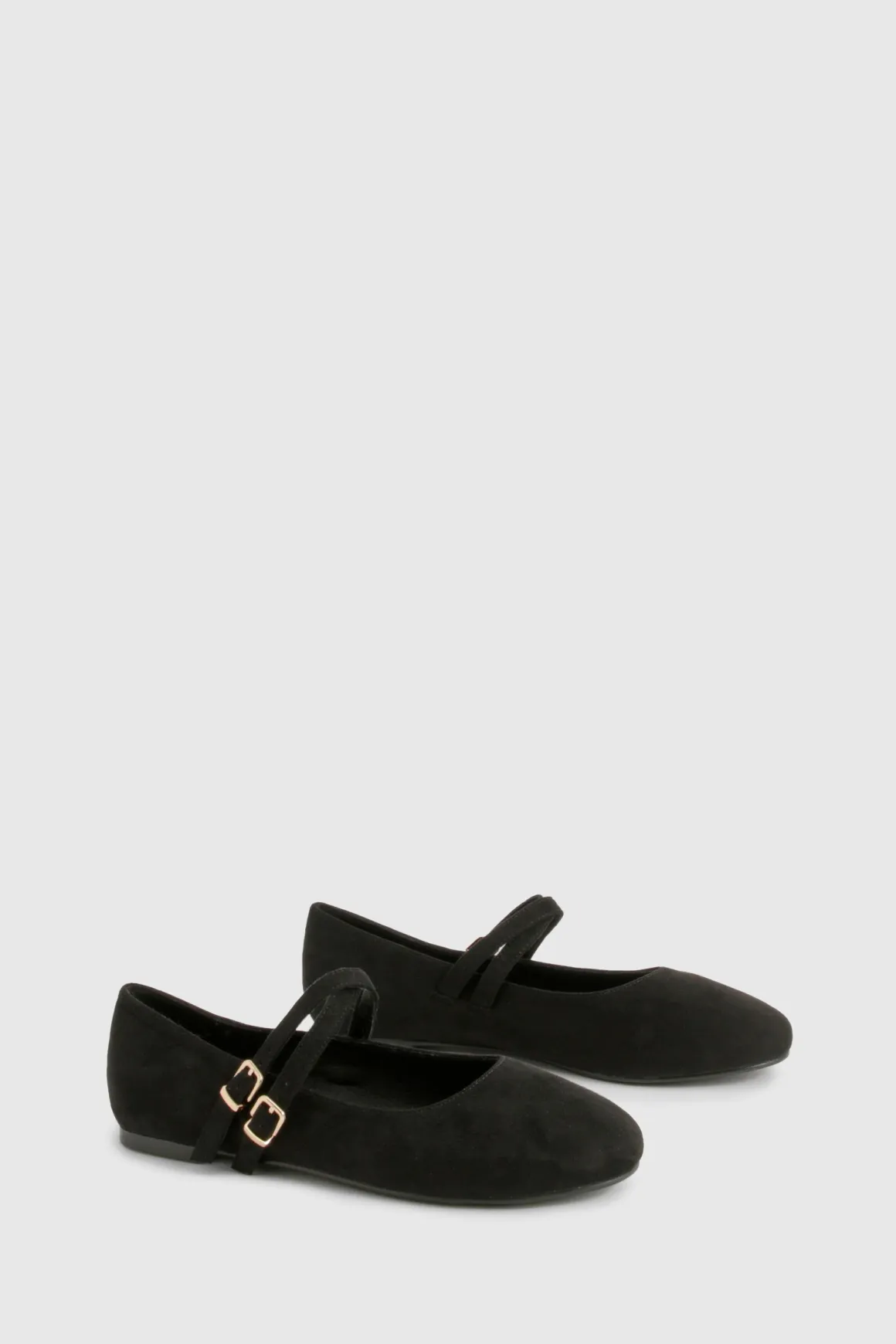 Ballerines Mary Jane en synthétique-suédé à coupe large