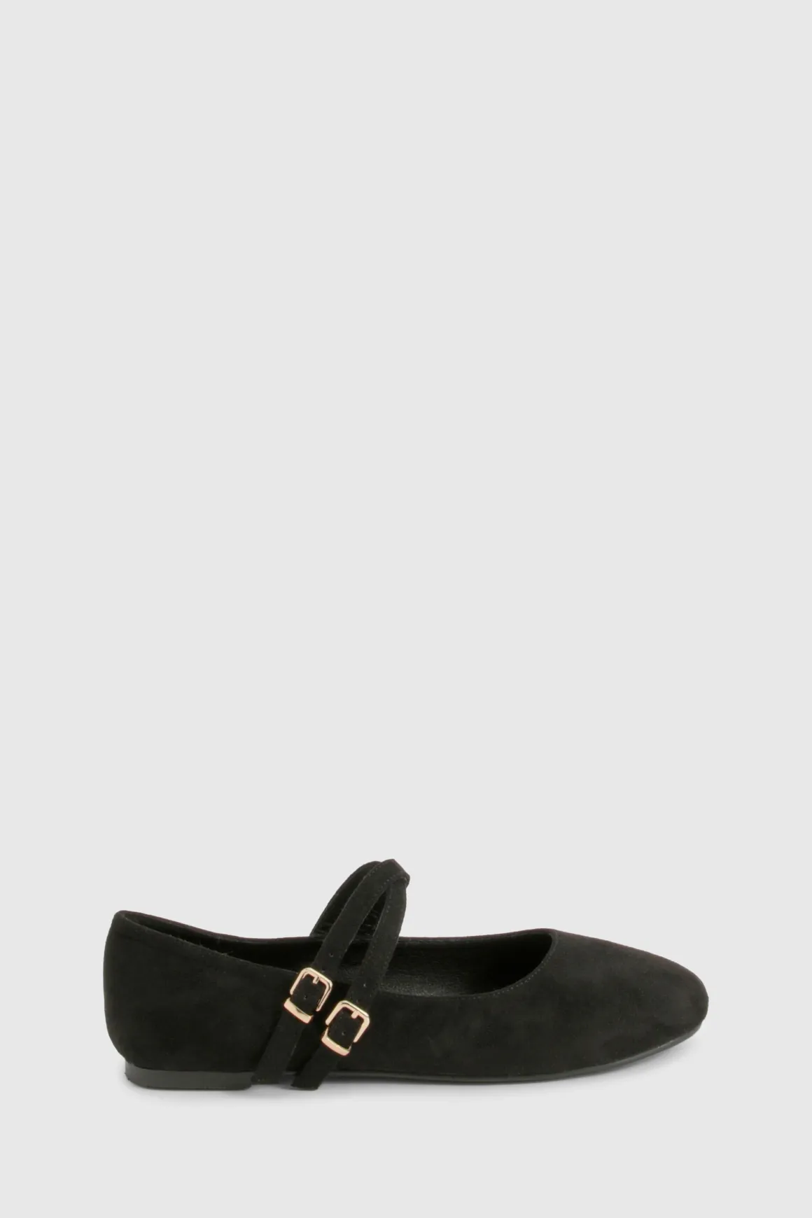 Ballerines Mary Jane en synthétique-suédé à coupe large