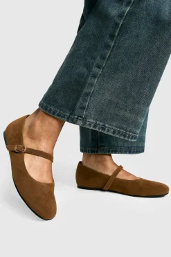 Ballerines Mary Jane en synthétique suédé