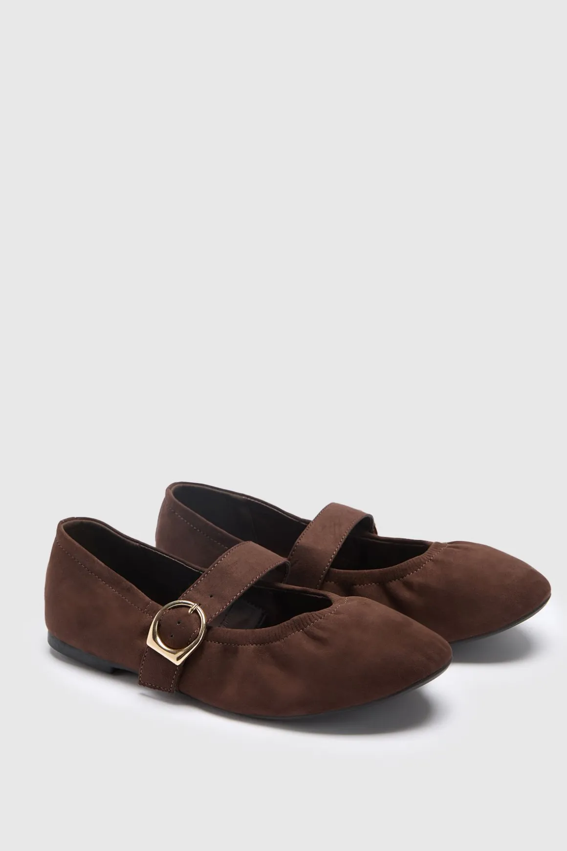 Ballerines Mary Jane Froncées Coupe Large