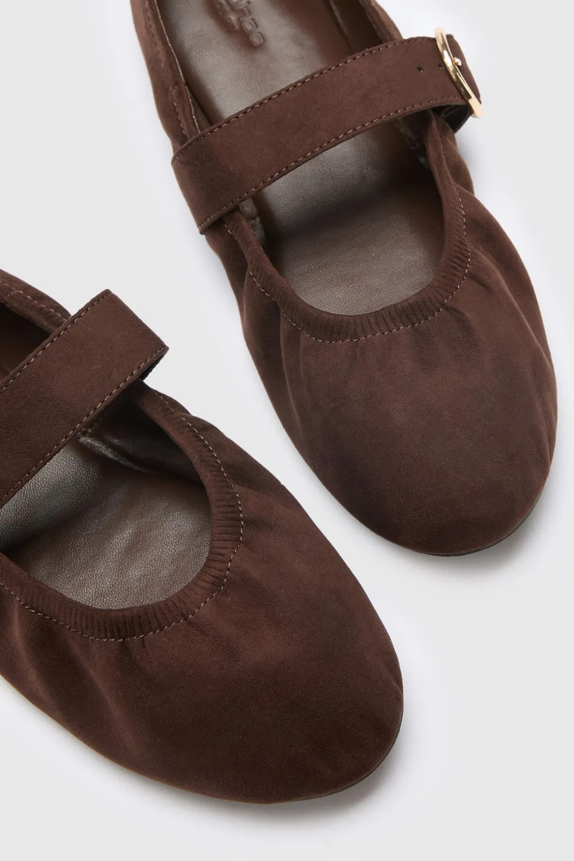 Ballerines Mary Jane Froncées Coupe Large