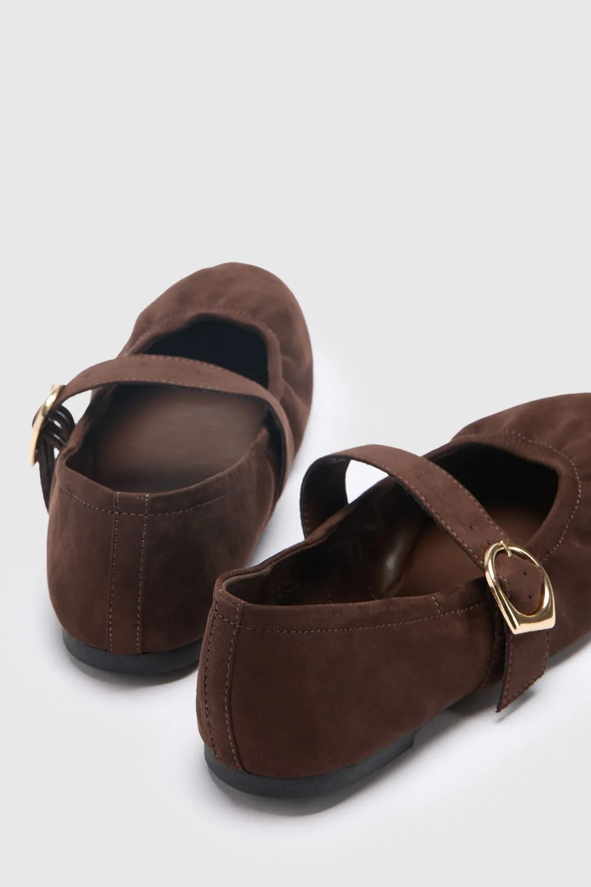 Ballerines Mary Jane Froncées Coupe Large