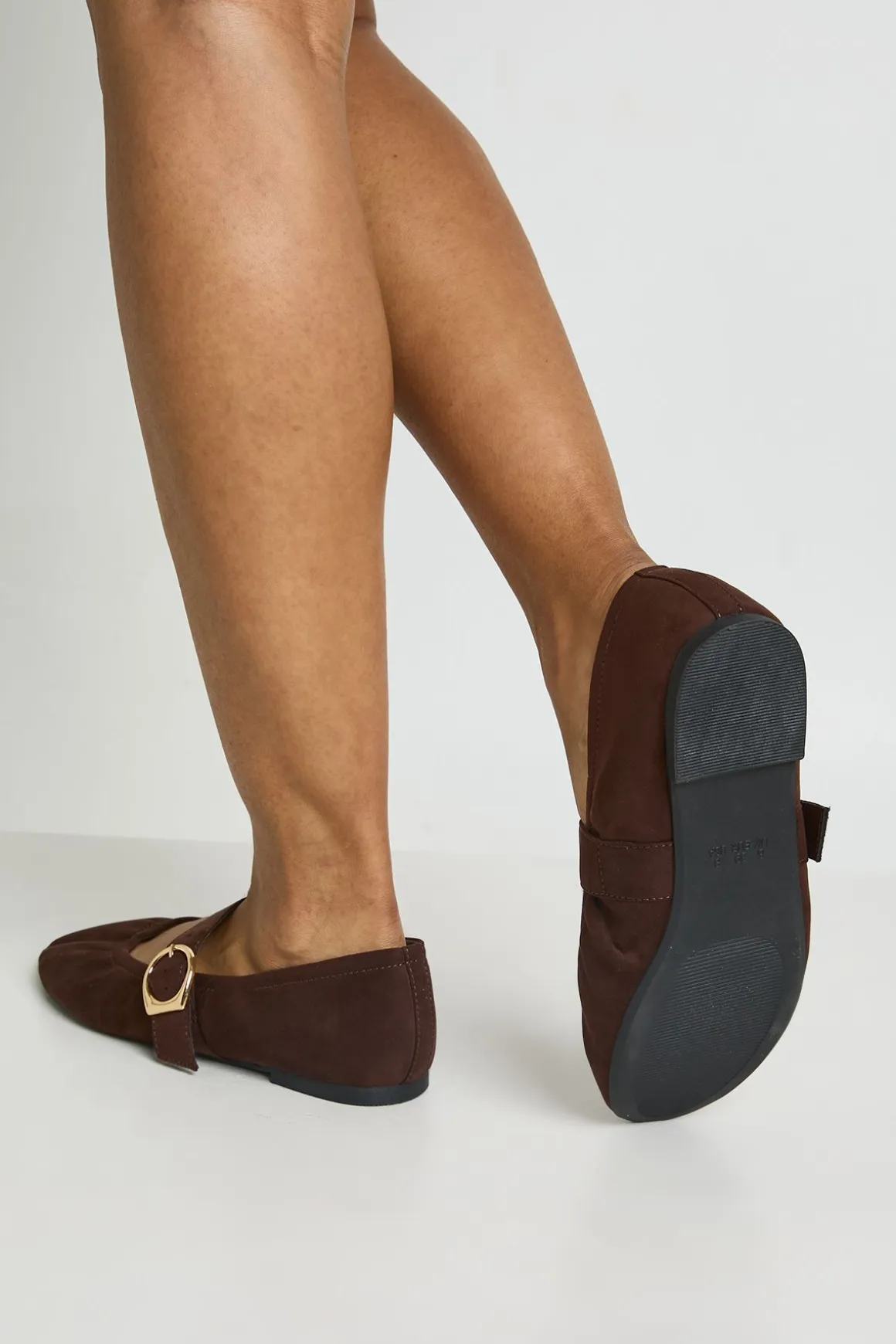 Ballerines Mary Jane Froncées Coupe Large
