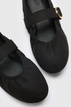 Ballerines Mary Jane Froncées Coupe Large