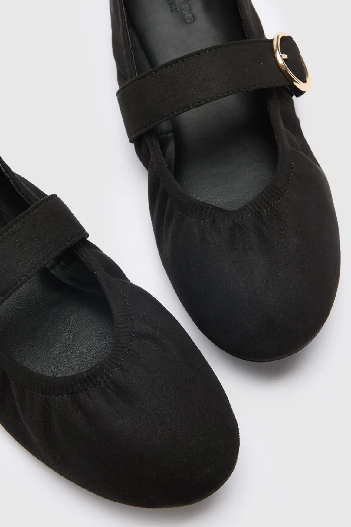 Ballerines Mary Jane Froncées Coupe Large