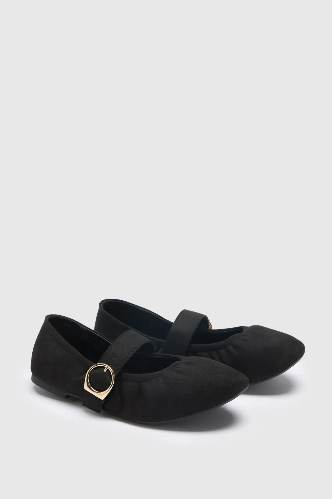 Ballerines Mary Jane Froncées Coupe Large