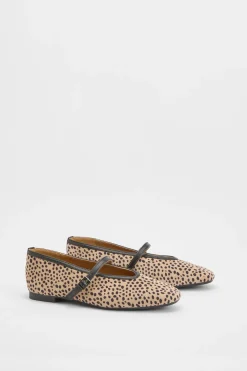 Ballerines Mary Jane À Imprimé Tacheté Façon Biche