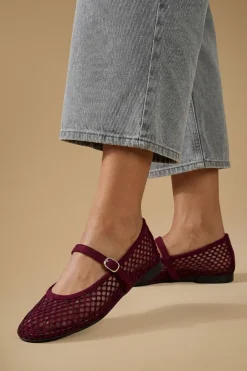 Ballerines Mary-jane Tilly En Synthétiquecuir Avec Empiècements En Résille