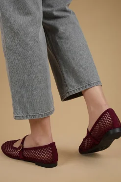 Ballerines Mary-jane Tilly En Synthétiquecuir Avec Empiècements En Résille