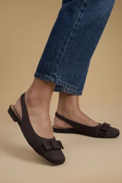 Oasis Ballerines Olivia À Bride Arrière En Satin Avec Nœud< Ballerines|Chaussures Plates