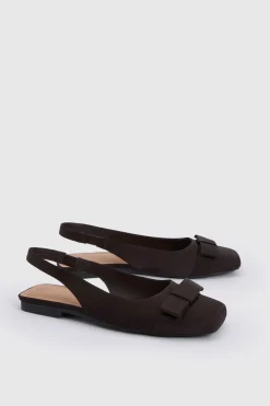 Oasis Ballerines Olivia À Bride Arrière En Satin Avec Nœud< Ballerines|Chaussures Plates