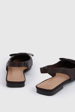 Oasis Ballerines Olivia À Bride Arrière En Satin Avec Nœud< Ballerines|Chaussures Plates