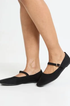 Ballerines Plates En Synthétique Avec Bride Détaillée