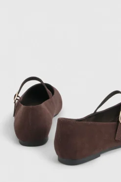 Ballerines Plates En Synthétique Avec Détail De Bride
