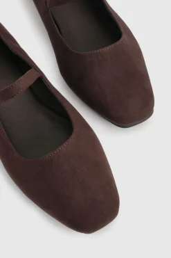 Ballerines Plates En Synthétique Avec Détail De Bride