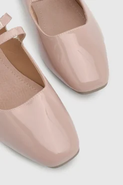 Ballerines Plates Shirley En Synthétiquecuir Verni À Double Boucle