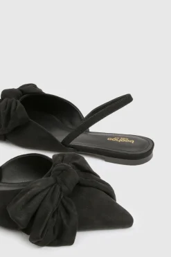 boohoo Ballerines Pointues à Nœud en synthétique Coupe Large< Chaussures Plates