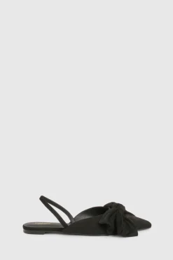 boohoo Ballerines Pointues à Nœud en synthétique Coupe Large< Chaussures Plates
