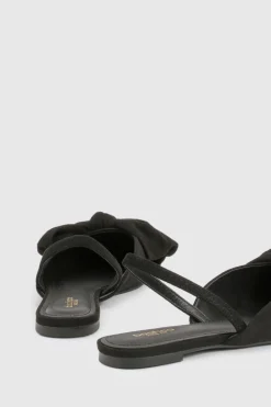 boohoo Ballerines Pointues à Nœud en synthétique Coupe Large< Chaussures Plates