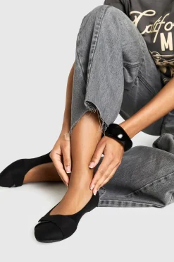 Ballerines pour pieds larges à devant torsadé