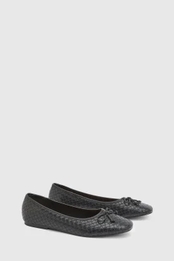 Oasis Ballerines Rosa En Synthétiquecuir Tressé Avec Nœud Décoratif< Ballerines|Chaussures Plates