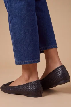 Oasis Ballerines Rosa En Synthétiquecuir Tressé Avec Nœud Décoratif< Ballerines|Chaussures Plates