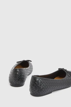 Oasis Ballerines Rosa En Synthétiquecuir Tressé Avec Nœud Décoratif< Ballerines|Chaussures Plates
