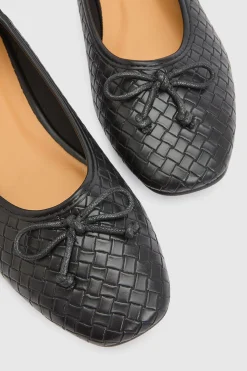 Oasis Ballerines Rosa En Synthétiquecuir Tressé Avec Nœud Décoratif< Ballerines|Chaussures Plates