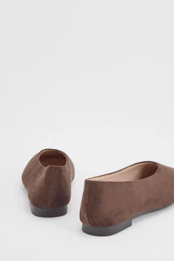 Ballerines Seraphina À Bout Carré Et Découpe Haute En Synthétique