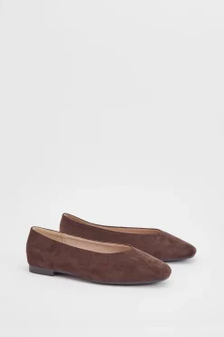 Ballerines Seraphina À Bout Carré Et Découpe Haute En Synthétique