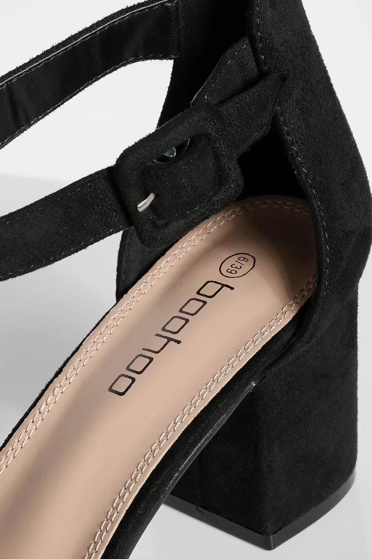 boohoo Ballerines À Talon Bloc Large Avec Boucle< Ballerines|Chaussures Plates