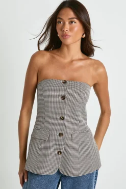 Bandeau ajusté à carreaux mini Tonal