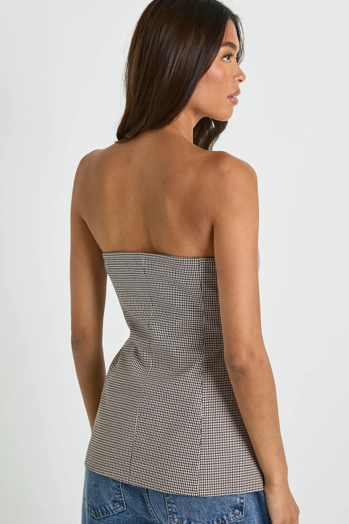 Bandeau ajusté à carreaux mini Tonal