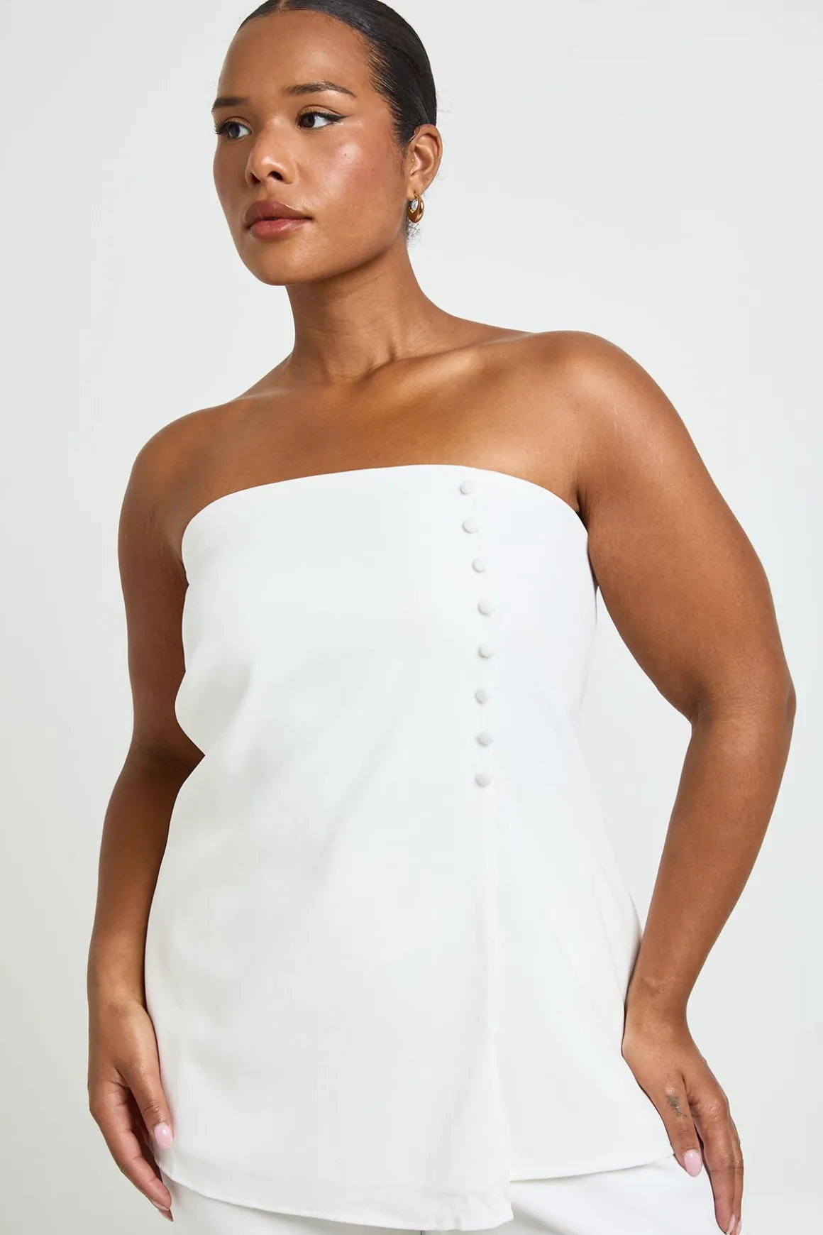 Bandeau Ajusté Long Avec Détail De Boutons