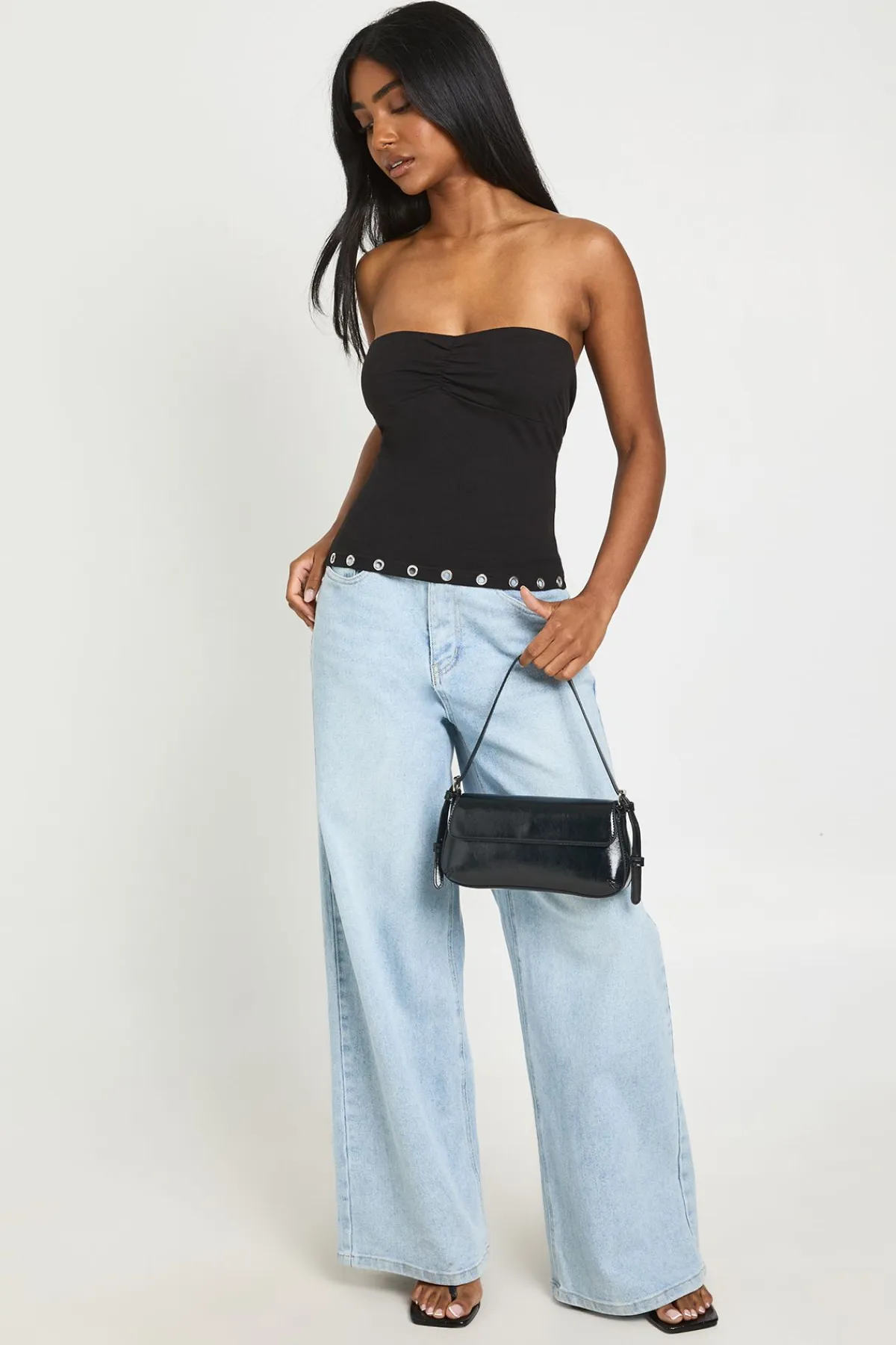 boohoo Bandeau Clouté<Femme Tops