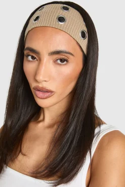 Bandeau En Jersey À Œillets Cloutés