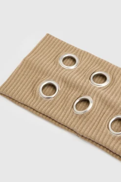 Bandeau En Jersey À Œillets Cloutés
