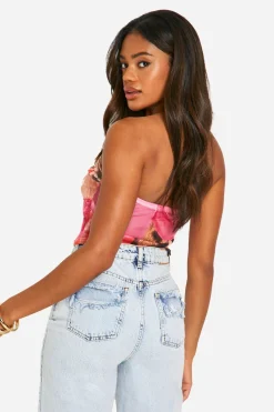 boohoo Bandeau en maille imprimé animal<Femme Tops
