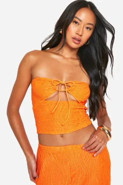 Bandeau froissé à nouer à l'avant, dos nu