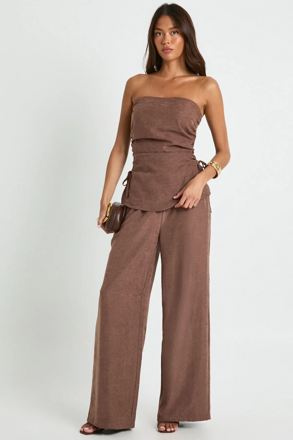 boohoo Bandeau Longline Peached<Femme Tops