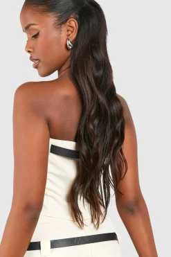 Bandeau Longline Tissé à Détail Ceinture