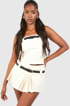 Bandeau Longline Tissé à Détail Ceinture
