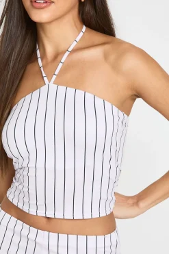 Bandeau À Rayures Avec Bretelle Licou