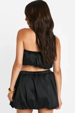 boohoo Bandeau tissé à manches bouffantes<Femme Tops