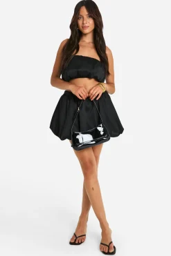 boohoo Bandeau tissé à manches bouffantes<Femme Tops