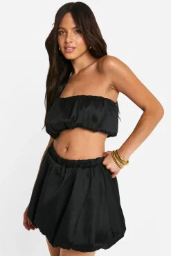 boohoo Bandeau tissé à manches bouffantes<Femme Tops