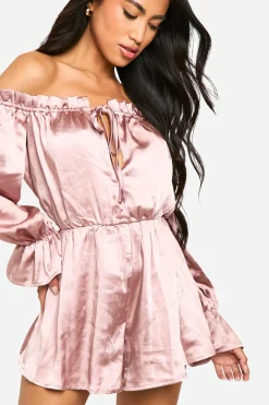 Bardot Combinaison en Satin Ruched