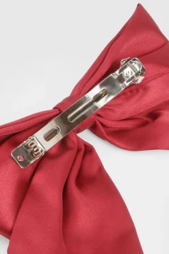 boohoo Barrette à cheveux avec nœud en satin< Satin Et Dentelle|Looks Bordeaux