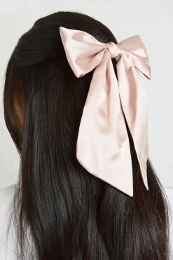 boohoo Barrette Nœud Large En Satin Pour Cheveux< Satin Et Dentelle