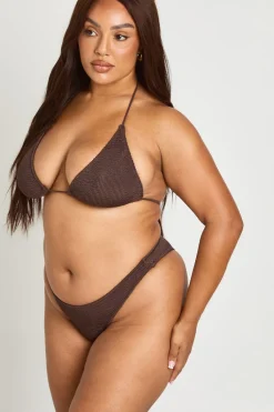 boohoo Bas De Bikini Culotte Uni Froissé Premium Taille Unique<Femme Maillots De Bain|Tenues De Plage